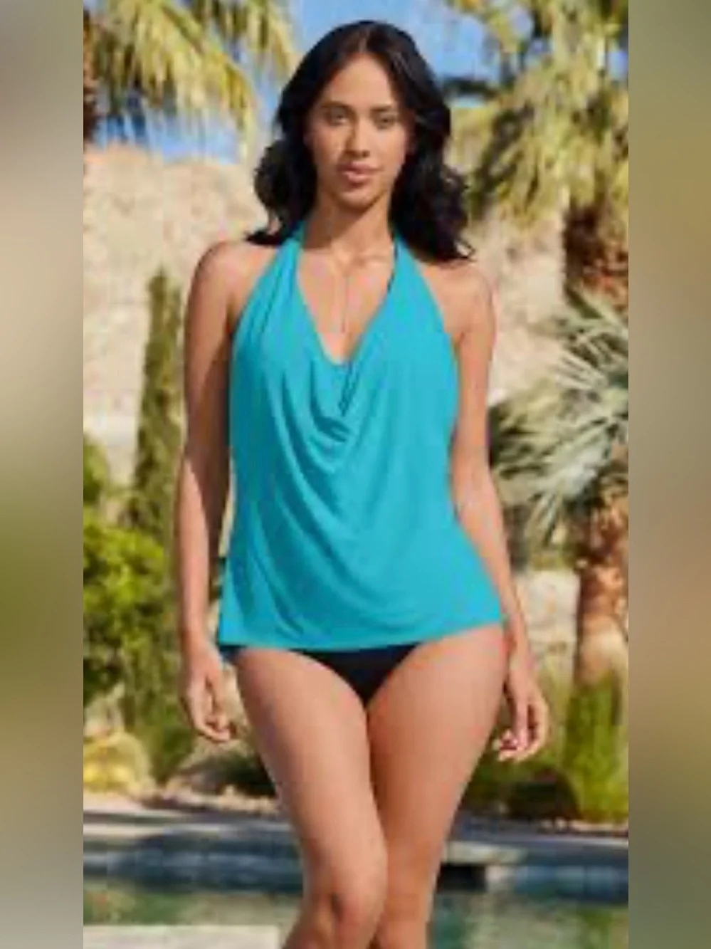Magicsuit Sophie Tankini Top pacific blue. Size 8 NWT